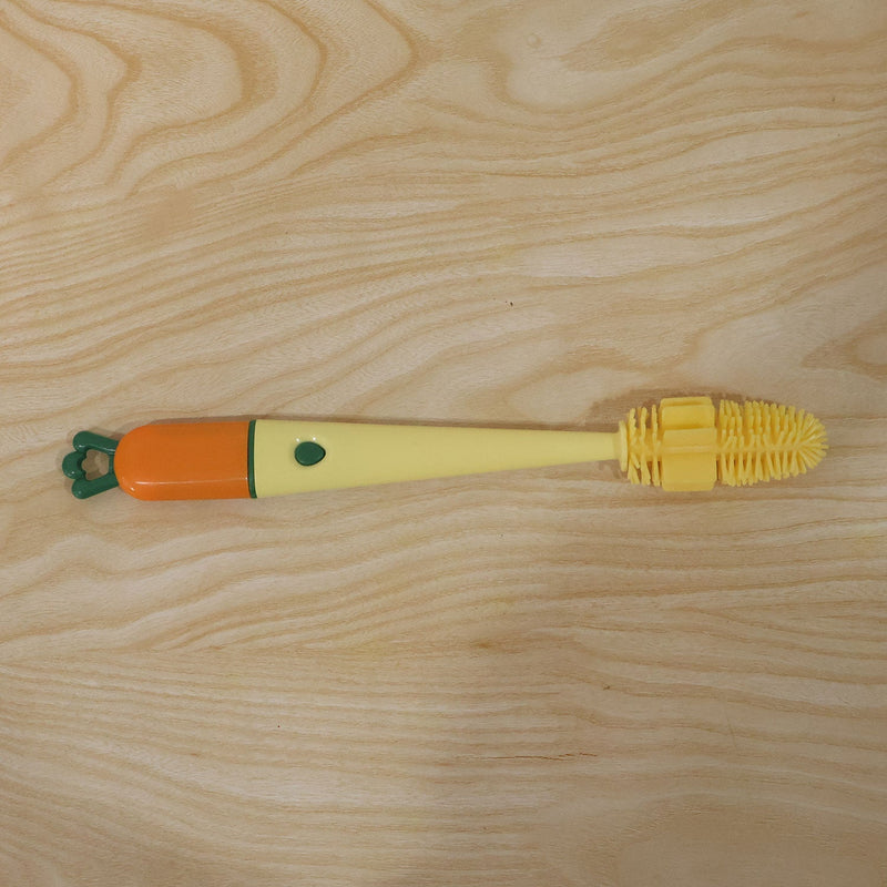 4 In 1 Silicone Bottle Cleaning Brush With Nipple Brush Long Handle (1 Pc)