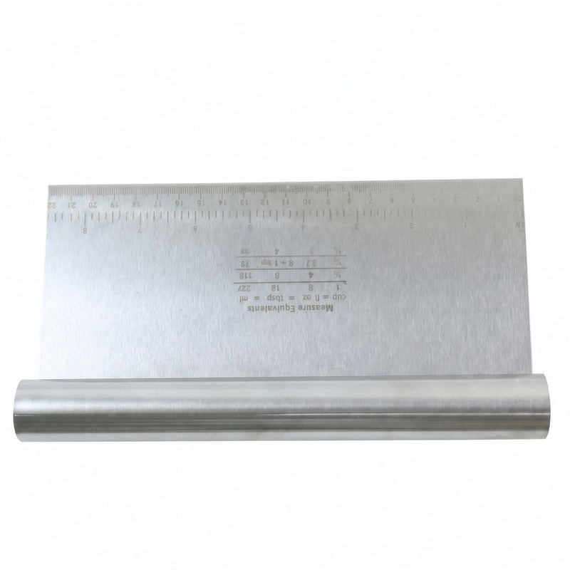 Big Stainless Steel Dough Scraper Cutter 22 X 12 Cm With Scale (1 Pc)
