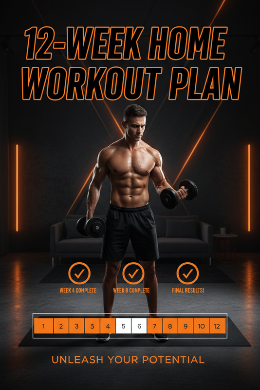 Fetecart™ 12-Week Home Transformation Program - Interactive Fitness App | Full Body Weight Loss, Muscle Gain & Personalized Meal Plan