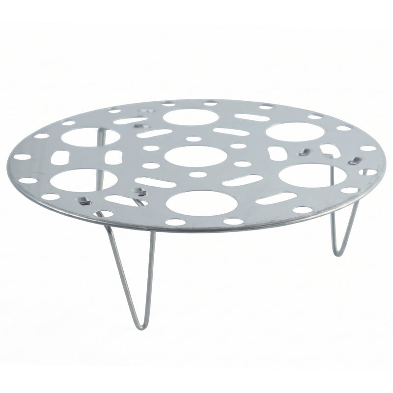 Stainless Steel Round Egg Steamer Rack Folding Trivet Stand For Pot (1 Pc)
