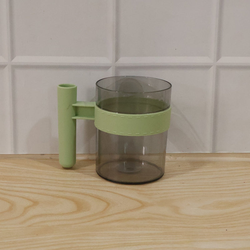 Transparent Plastic Cup With Handle Reusable Water Tea And Coffee Mug (1 Pc)