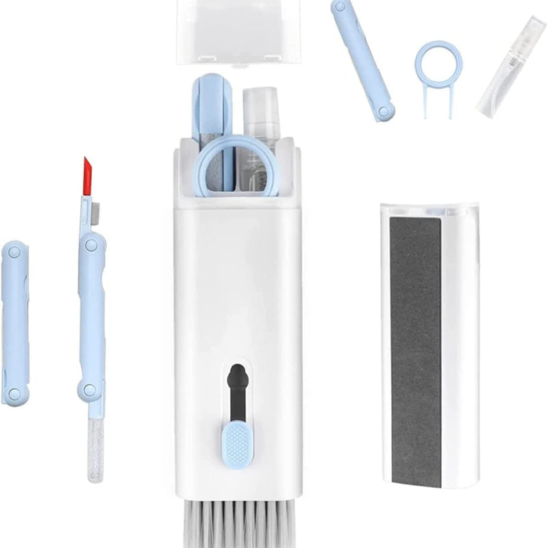 6462 7 In 1 Electronic Cleaner Kit Cleaning Kit For Monitor Keyboard Airpods Screen Dust Brush Including Soft Sweep Swipe Airpod Cleaner Pen Key Puller And Spray Bottle