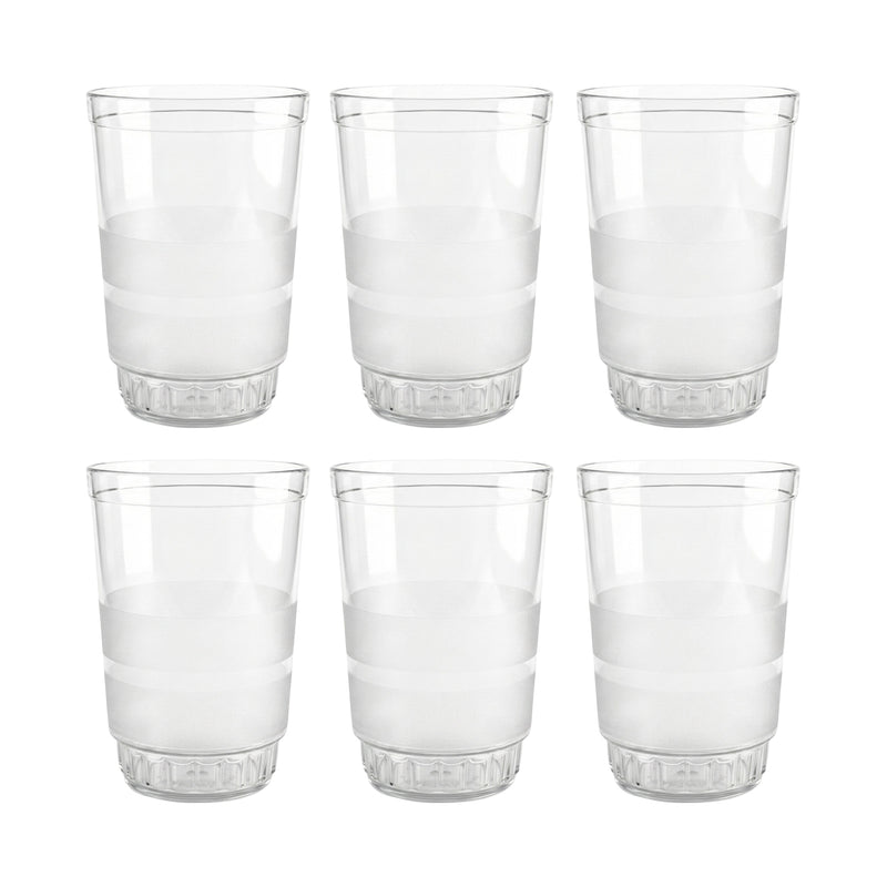 Transparent Janta Drinking Glass Set (300ml 6 Pc Set)