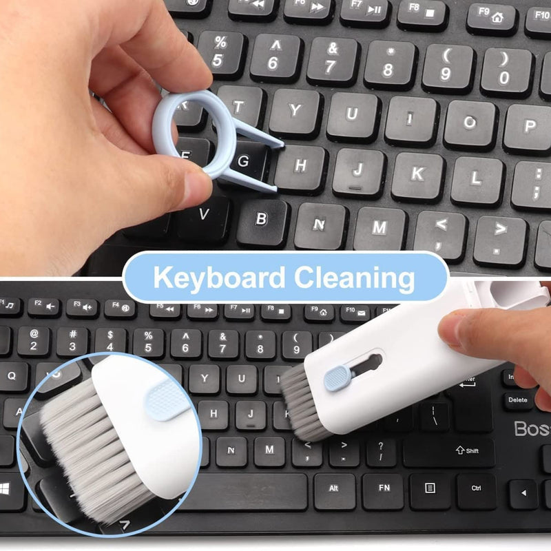 6462 7 In 1 Electronic Cleaner Kit Cleaning Kit For Monitor Keyboard Airpods Screen Dust Brush Including Soft Sweep Swipe Airpod Cleaner Pen Key Puller And Spray Bottle