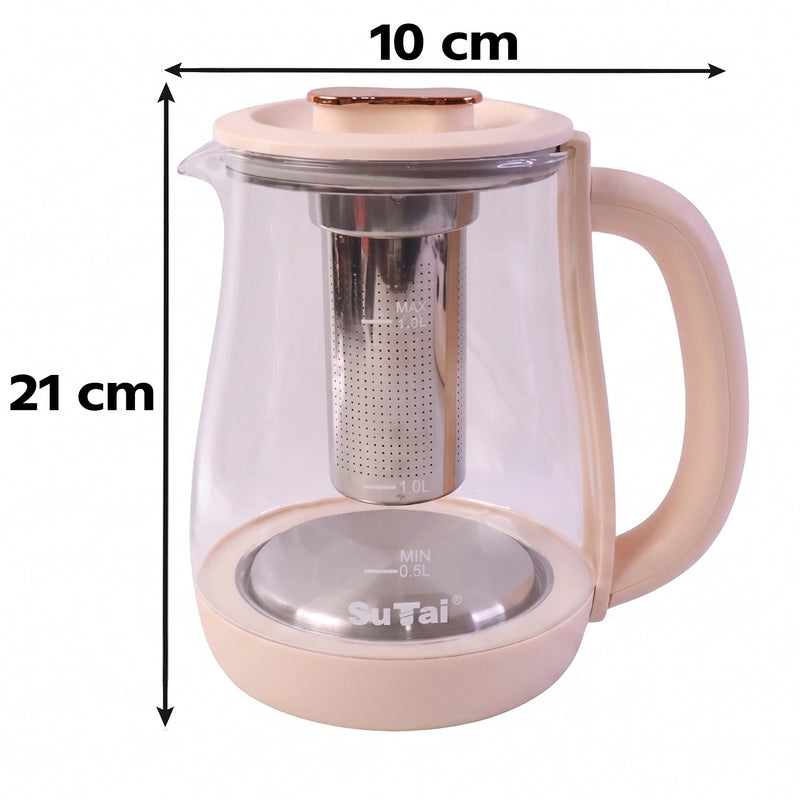 Suta Electric Glass Kettle 2.3l Tea Maker With Infuser And Temperature Control (1 Pc)