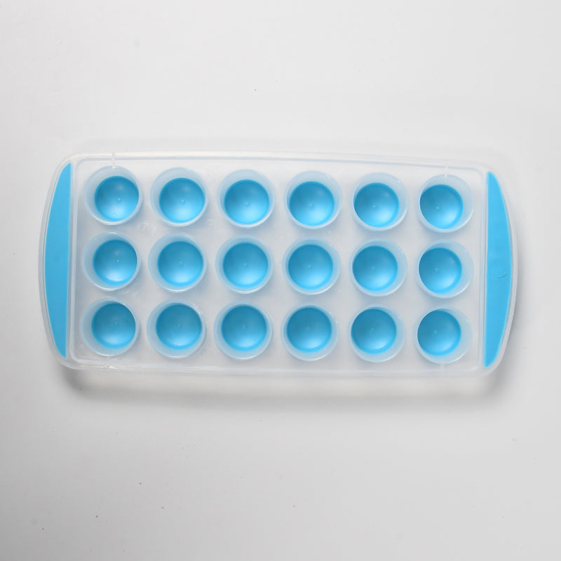 5353 Smart Push Pop Out Round  Shape Mini Ice Cube Trays With Flexible Silicone Bottom  Round Shape Silicone Chocolate Mold Maker Ice Cube Tray Freeze Mold