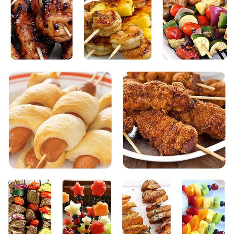 1116 Natural Bamboo Wooden Skewersbbq Sticks For Barbeque And Grilling