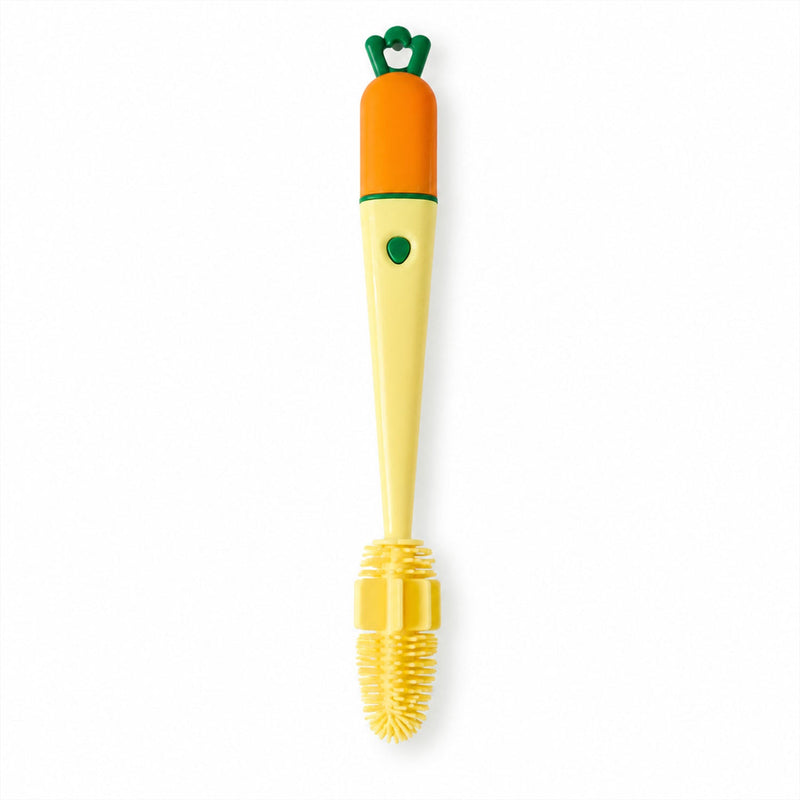 4 In 1 Silicone Bottle Cleaning Brush With Nipple Brush Long Handle (1 Pc)