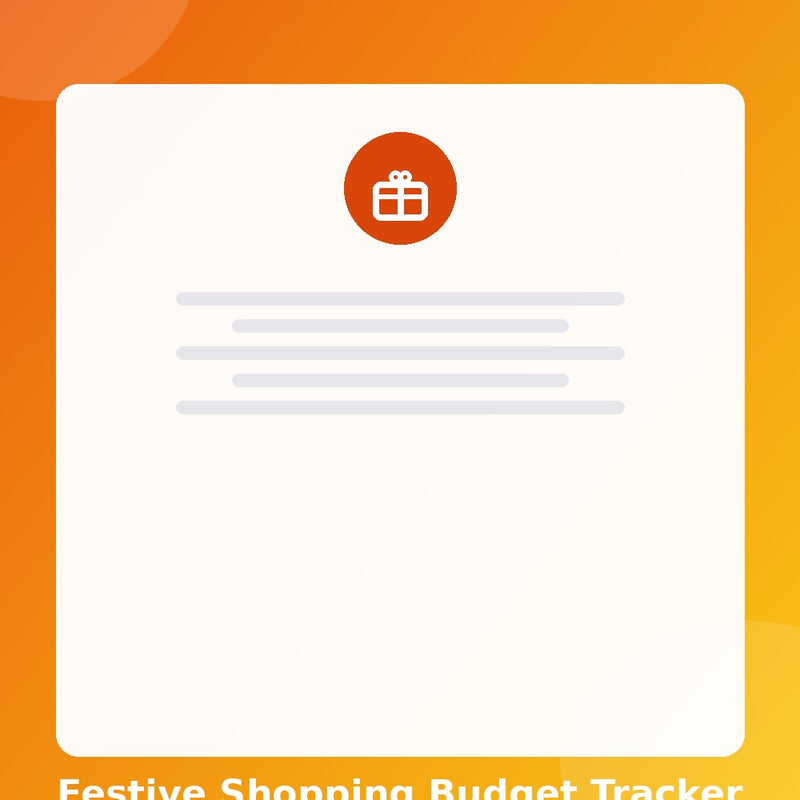 Festive Shopping Budget Tracker — Excel Spreadsheet (Instant Download)