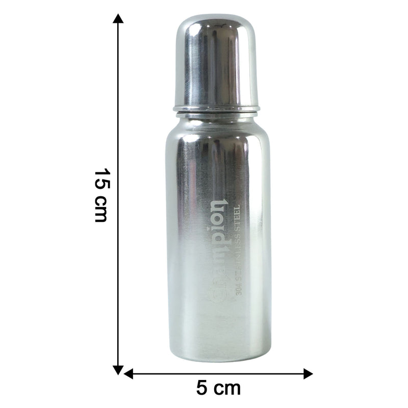 Stainless Steel Baby Feeding Bottle 200ml