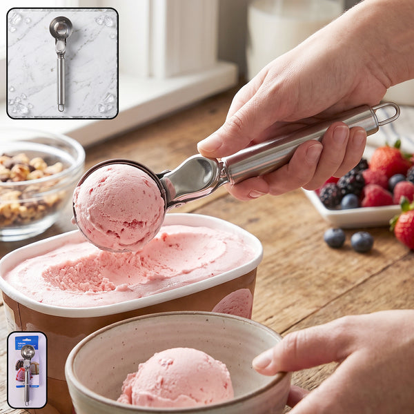Stainless Steel Trigger Release Ice Cream Scoop Cookie Dough Scooper (1 Pc)