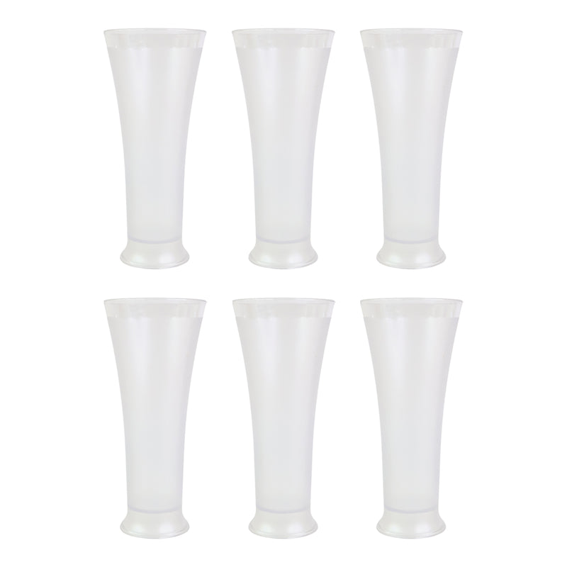 Supermom Plastic Faluda Matt Glass Set (300ml  6 Pc)