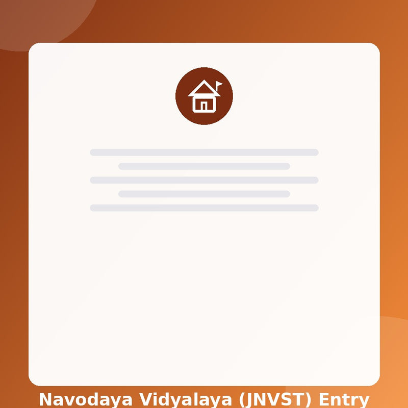 Navodaya Vidyalaya (JNVST) Entry Exam Study Planner — Excel (Instant Download)