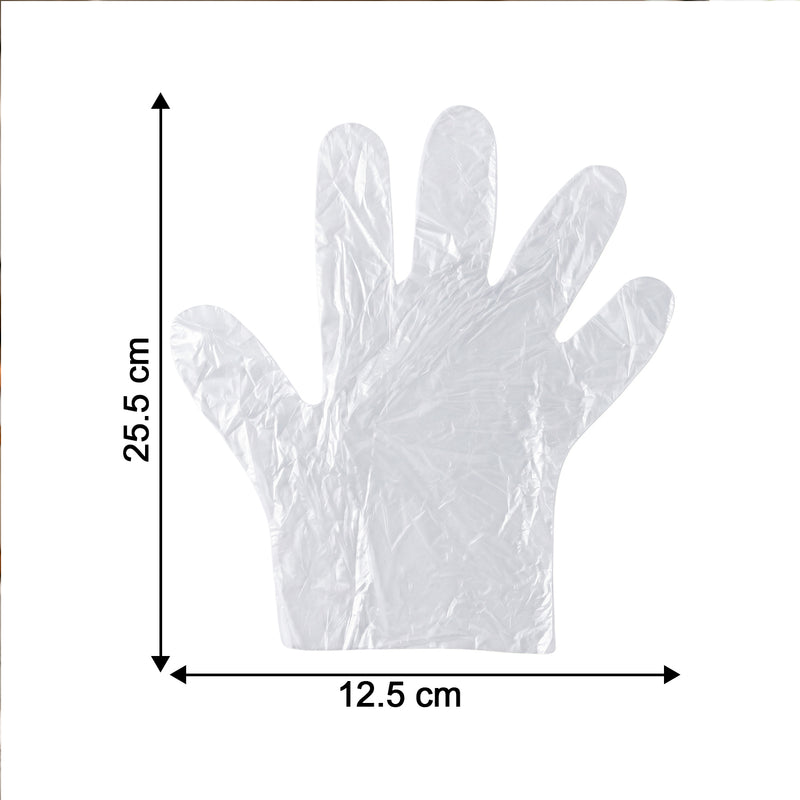 Disposable Small Plastic Gloves For Kitchen Food Handling And Cleaning Tasks (100 Pc)