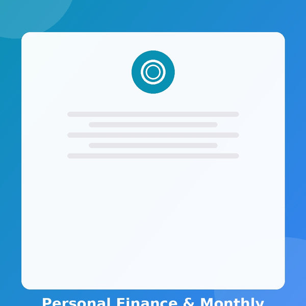 Personal Finance & Monthly Budget Tracker — Excel (Instant Download)