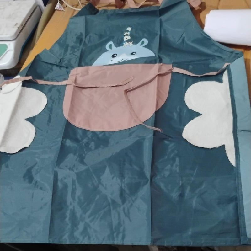 Cute Cartoon Animal Design Kitchen Apron (1 Pc)