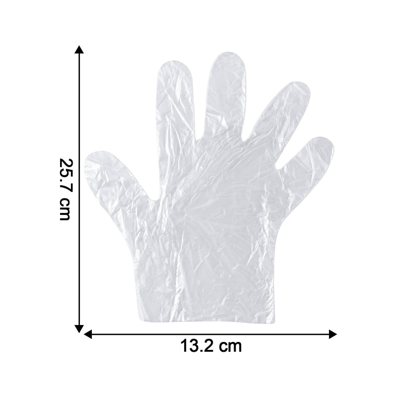 Disposable Clear Plastic Gloves (100  Pc Medium)