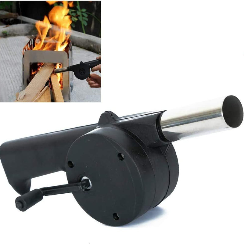 2282 Portable Hand Crank Air Blower Fan For Charcoal Grill Bbq