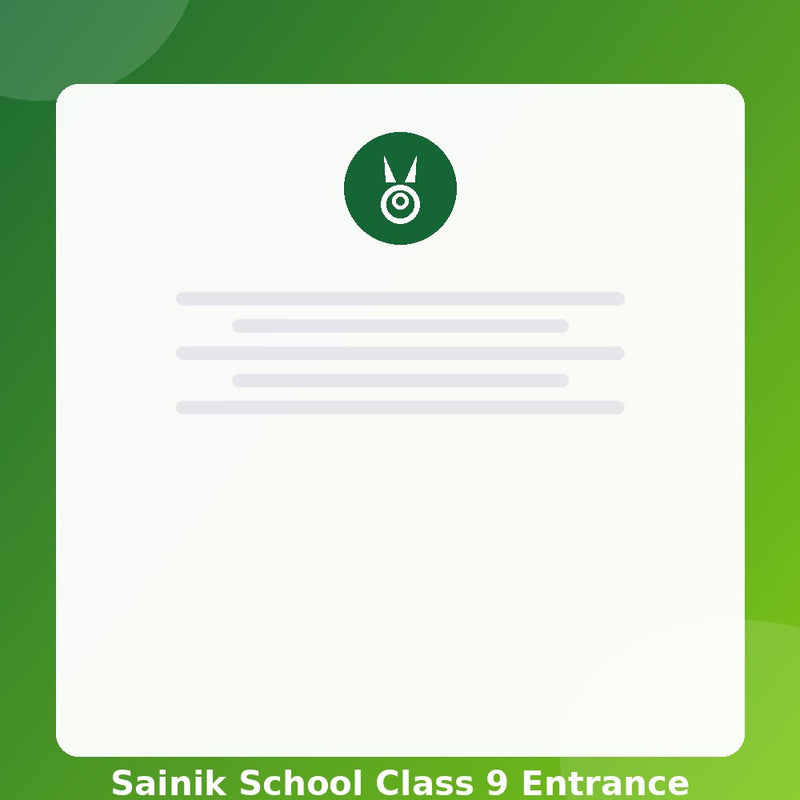 Sainik School Class 9 Entrance Exam Study Planner — Excel (Instant Download)