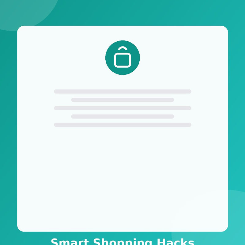 Smart Shopping Hacks — Ebook (Instant Download)