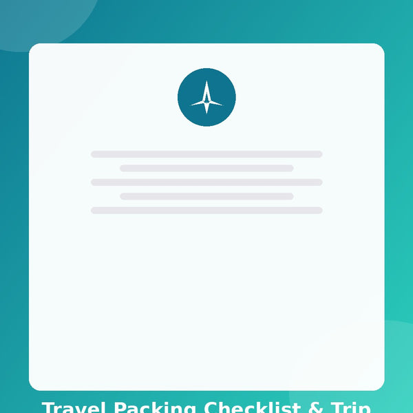 Travel Packing Checklist & Trip Planner — Printable (Instant Download)