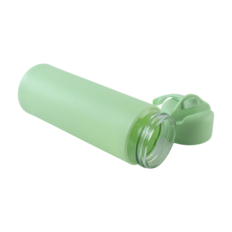 400 Ml Glass Water Bottle With Silicone Sleeve For Gym Office (1 Pc)
