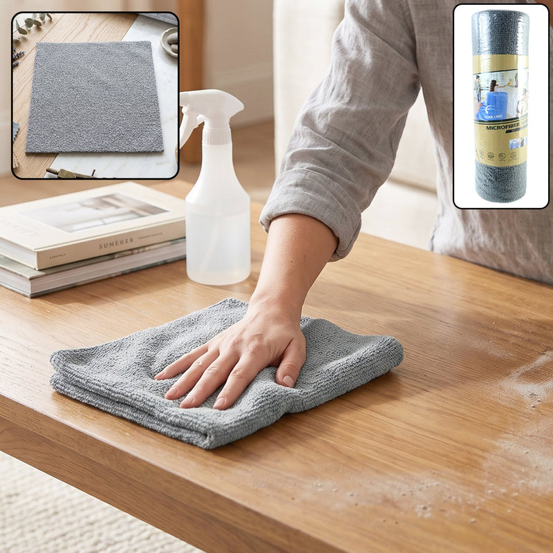 Disposable Cleaning Cloth Roll Reusable Microfiber Kitchen Towel Tear-off (1 Roll)