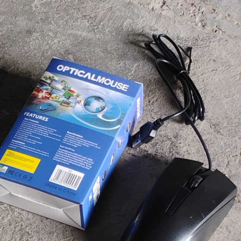 Computer  Laptop Wired Optical Mouse X2 (1 Pc)